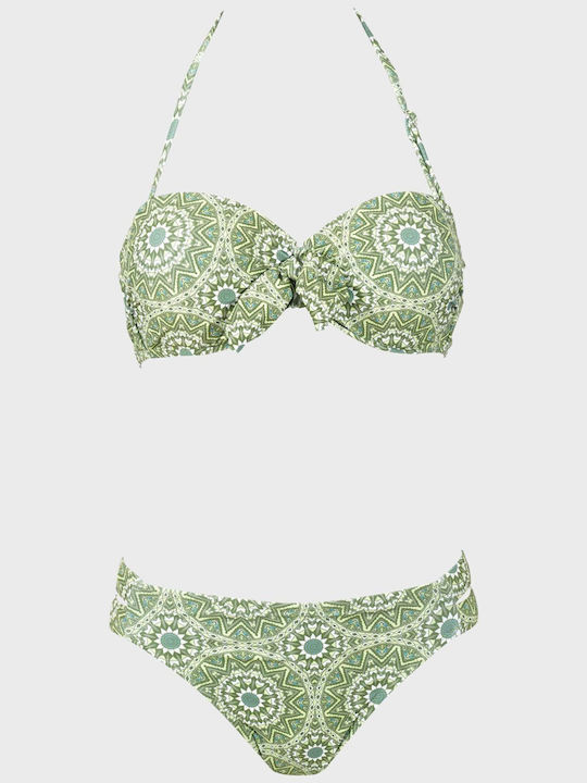 G Secret Set Bikini Triunghi cu Umplutură Verde