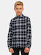 Kids Checked Shirt Blue
