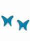 Paraxenies Παιδικά Σκουλαρίκια Καρφωτά Πεταλούδες από Ασήμι