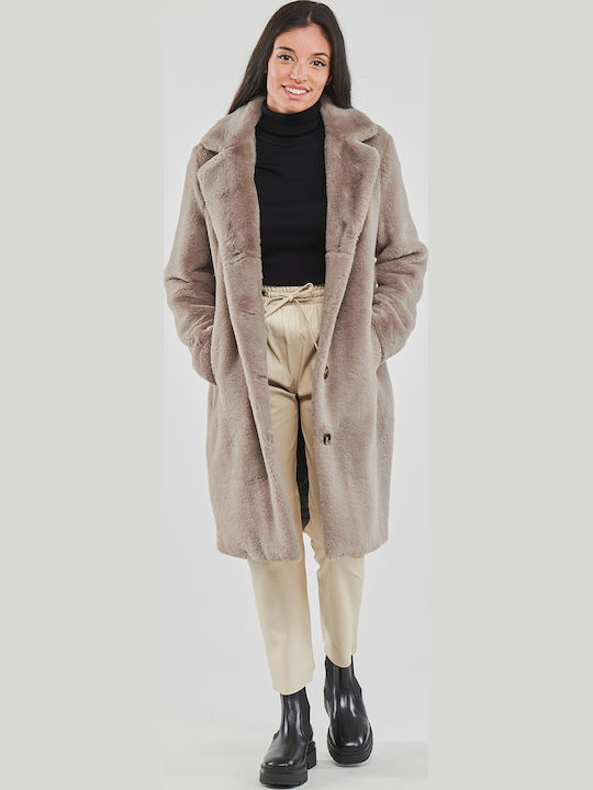 Frauen Pelz Beige