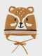Kids Beanie Knitted Beige