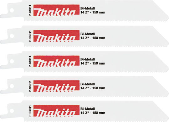 Makita Recipro Λάμες για Ξύλο 150mm 5τμχ