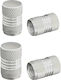 Raistar Car Tire Valve Caps Silver 4pcs
