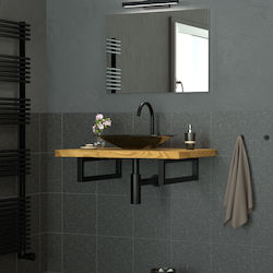 ML-Design Στήριγμα Ραφιού Βαρέως Τύπου από Μέταλλο σε Μαύρο Χρώμα 400x150mm 2τμχ 490006962