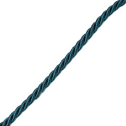 Κορδόνι Rayon Τρικλωνο Πετρόλ 0,7 Cm Μέτρο