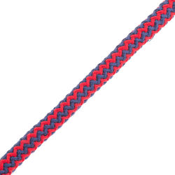 Cotton Round Laces Zick Zack Blue Red 2 Cm Meter
