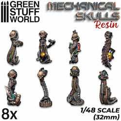 Green Stuff World 8x Смолни Механични Черепи 32мм