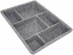 Navaris Plastic Desk Organizer with 1 Drawers 30.5x6x40.5cm Gray