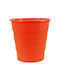Office Point Office Plastic Waste Bin 16lt Orange 31x30.8x30.8cm