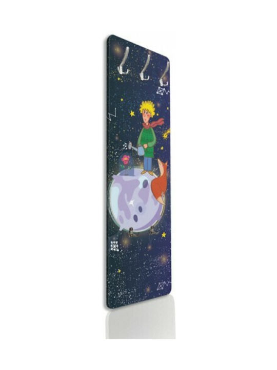 Houseart Wooden Kids Wall Mounted Hanger with Hooks Polychrome 45x1.6x138cm