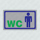 Infosign WC Sign Men's 7x11.5cm 17492