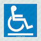 Infosign Πινακίδα WC ΑμεΑ 14x14cm 17869
