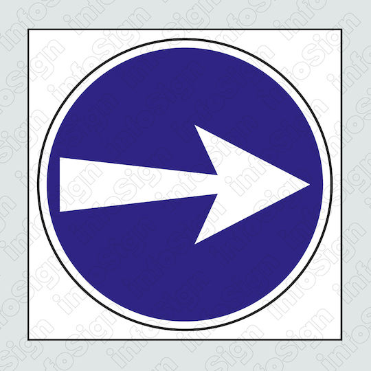 Infosign Semn Autocolant PVC "Săgeată de direcție" 17898 1buc