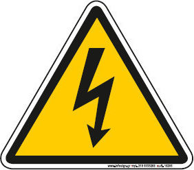 Infosign Sign Risk of Electric Shock 17.5x20cm.