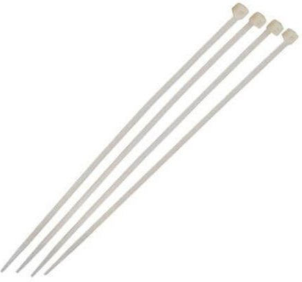 UYUS TOOLS Δεματικά Καλωδίων Πλαστικά 400mmx4.8mm σε Λευκό χρώμα (100τμχ) (AMR006)