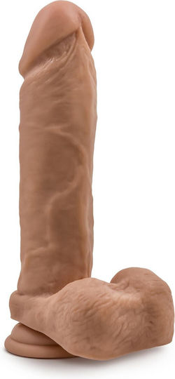 Dr. Skin Glass Dildo with Balls and Suction Cup Brown 23cm