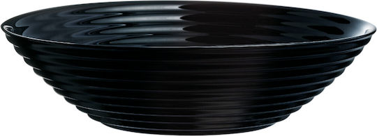 Luminarc Πιάτο Ρηχό Γυάλινο Μαύρο με Διάμετρο 20cm