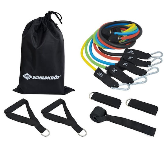 Schildkrot Tubular Elastic Bands with Handles Set 5pcs Multicolored 1.2m