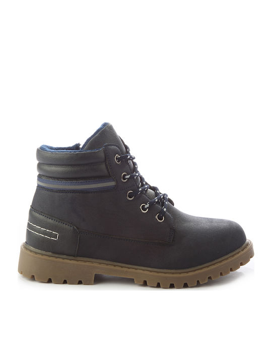 Kids Boots with Laces Blue