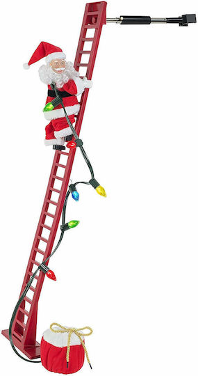 Mr Christmas Super Climbing Santa Διακοσμητικός Άι Βασίλης Κόκκινος σε Σκάλα