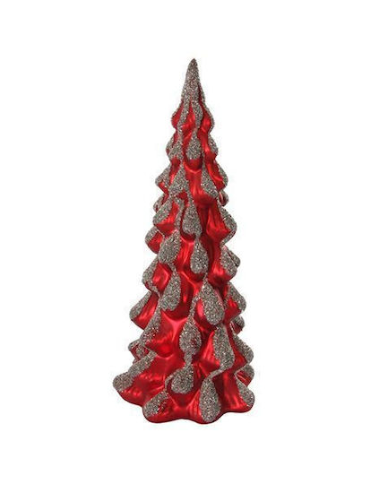 Christmas Decorative Glass Tree 31cm Red
