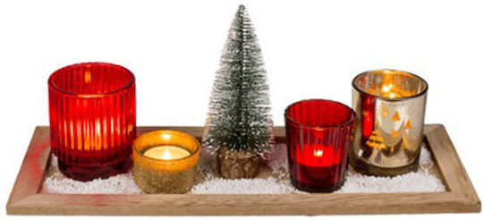 Christmas Wood Candlestick