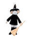 Christmas Fabric Figure Little mouse Black Height 16cm