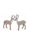 JK Home Decoration Χριστουγεννιάτικη Φιγούρα Τάρανδος Γκρι
