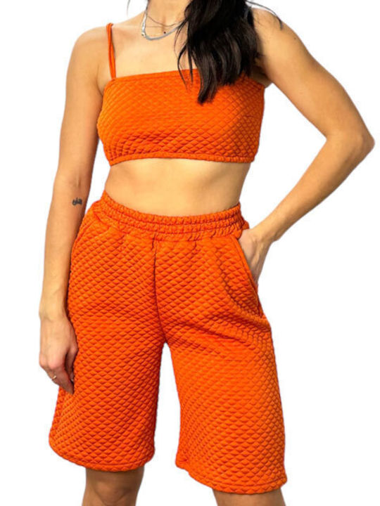 Chica Women's Set with Shorts Orange