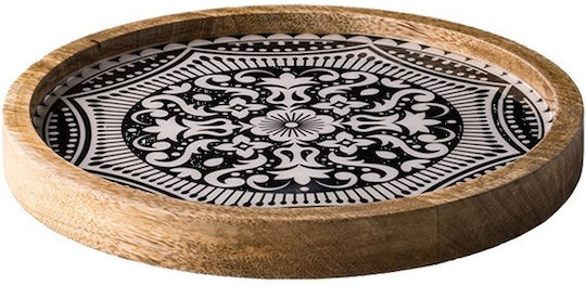 Stylepoint Farfurie joasă Lemn Negru cu Diametru 25cm 4buc