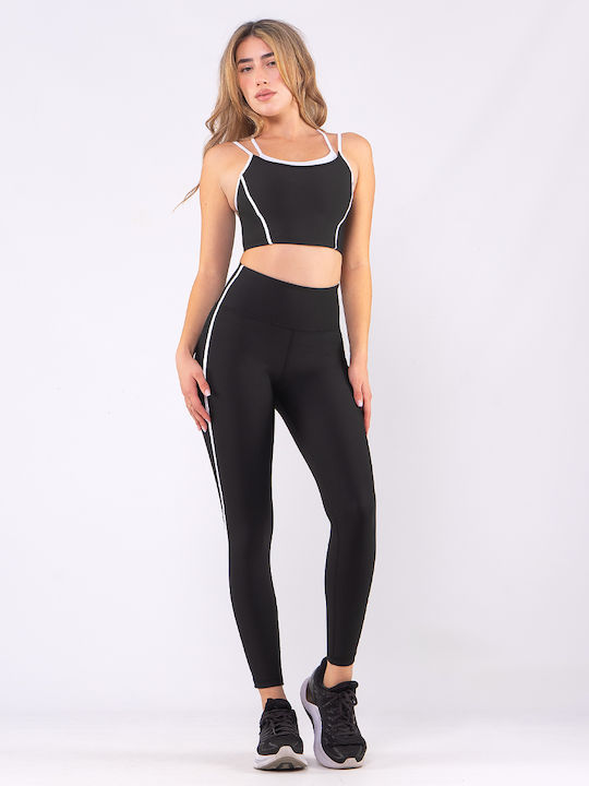 Training Women's Long Firming High Waist Push Up Leggings Black