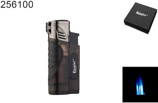 Eurojet Windproof Jet Flame Type Lighter In Black Colour