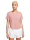 Nike Women's Athletic Crop T-shirt Dri-Fit Pink