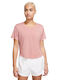 Nike Damen Sportlich Crop T-shirt Dri-Fit Rosa