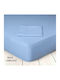 Marwa Sheet for Single Bed with Elastic 100x200+30cm. Blue