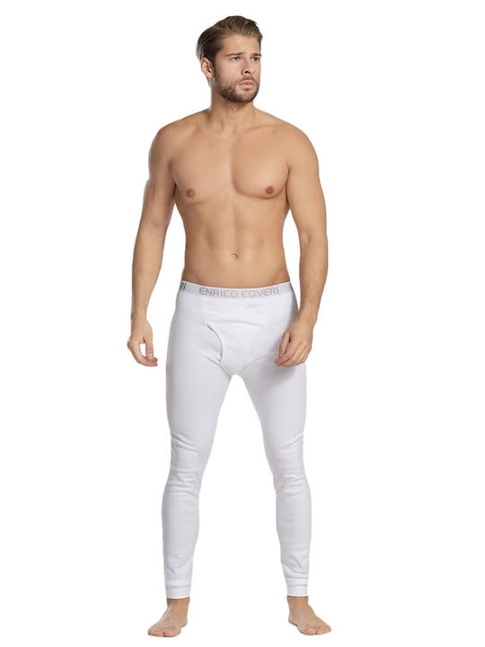 Enrico Coveri Pantaloni termici pentru bărbați Alb