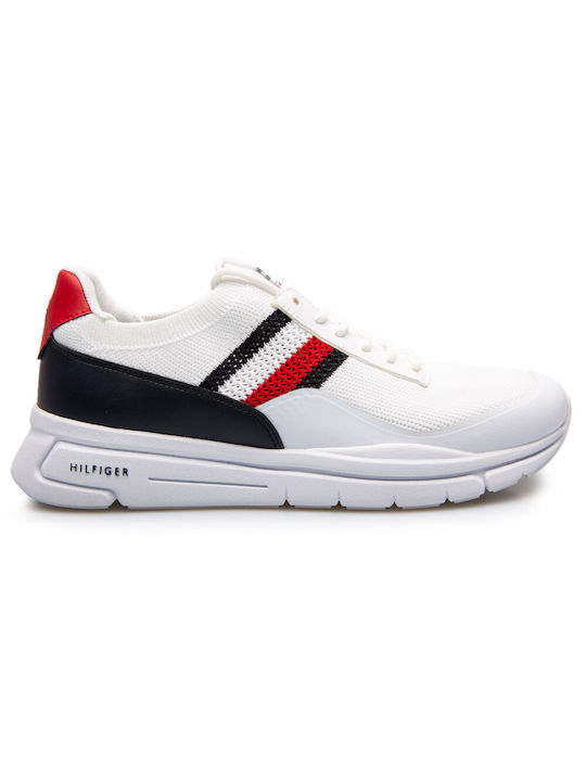 Tommy Hilfiger Premium Lightweight Runner Knit Bărbați Sneakers Albe