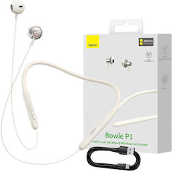 Baseus Bowie P1 Earbud Bluetooth Handsfree Ακουστικά Creamy White