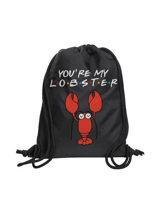 Koupakoupa Friends you're my lobster Τσάντα Πλάτης Γυμναστηρίου Μαύρη