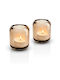 Eva Solo Acorn Set of Candle Holders Glass suitable for Tealights in Orange Color 8x6.5x6.5cm 2pcs