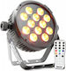 BeamZPro Bewegtes Licht LED DMX BT300 FlatPAR 12X 10W 6-IN-1 LEDS RGBWA / UV