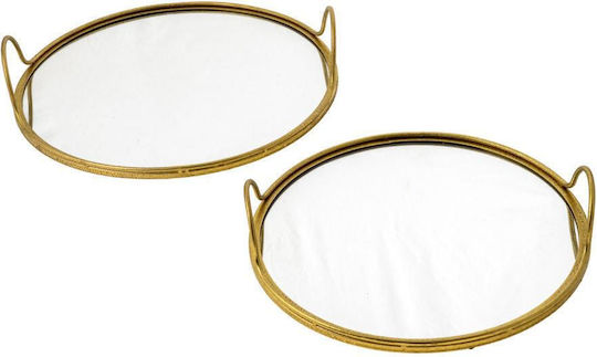 Zen Collection Tavă Decorativă Metal Rotundă 36x36x7.5cm 2buc