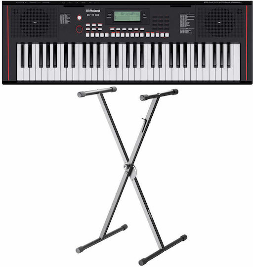 Roland Keyboard E-X10 with 61 Keys with Stand Black Stand