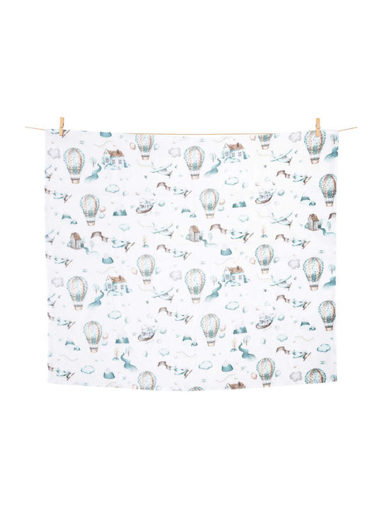 Jukki Fannel Swaddle Blanket White 70x80cm