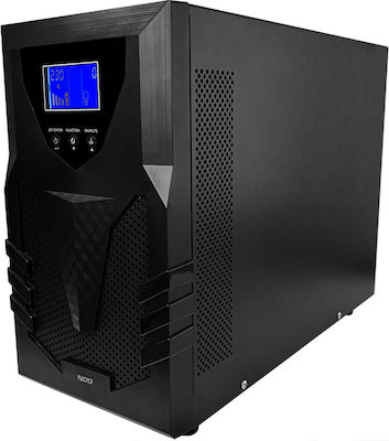 NOD U-2000 UPS On-Line 2000VA 1600W με 3 Schuko Πρίζες