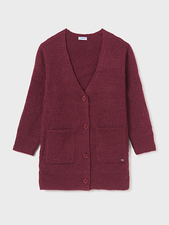 Kids Cardigan Knitted Purple