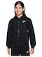 Athletic Kids Sweatshirt Cardigan Cotton with Hood Black Sportswear Club