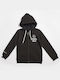 Εβίτα Girls Hooded Sweatshirt with Zipper Black