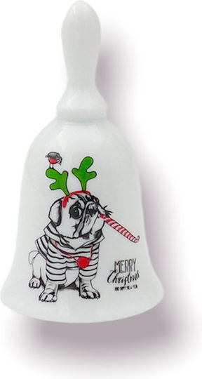 Weihnachtliche Keramisch Figur Glocke Weiß Glocke Weiß