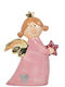 Christmas Plastic Figure Cherub Rose Gold Height 20.5cm